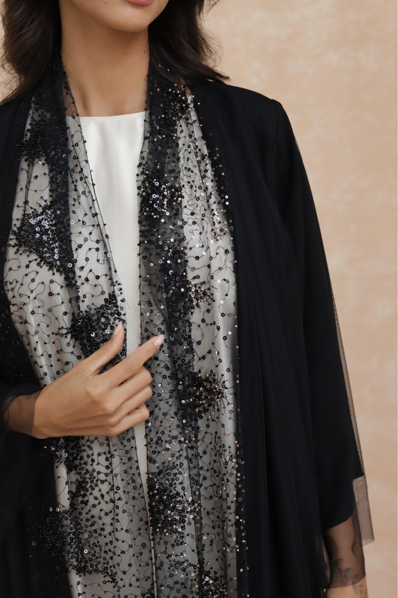 Hala - Black Embroidered Abaya
