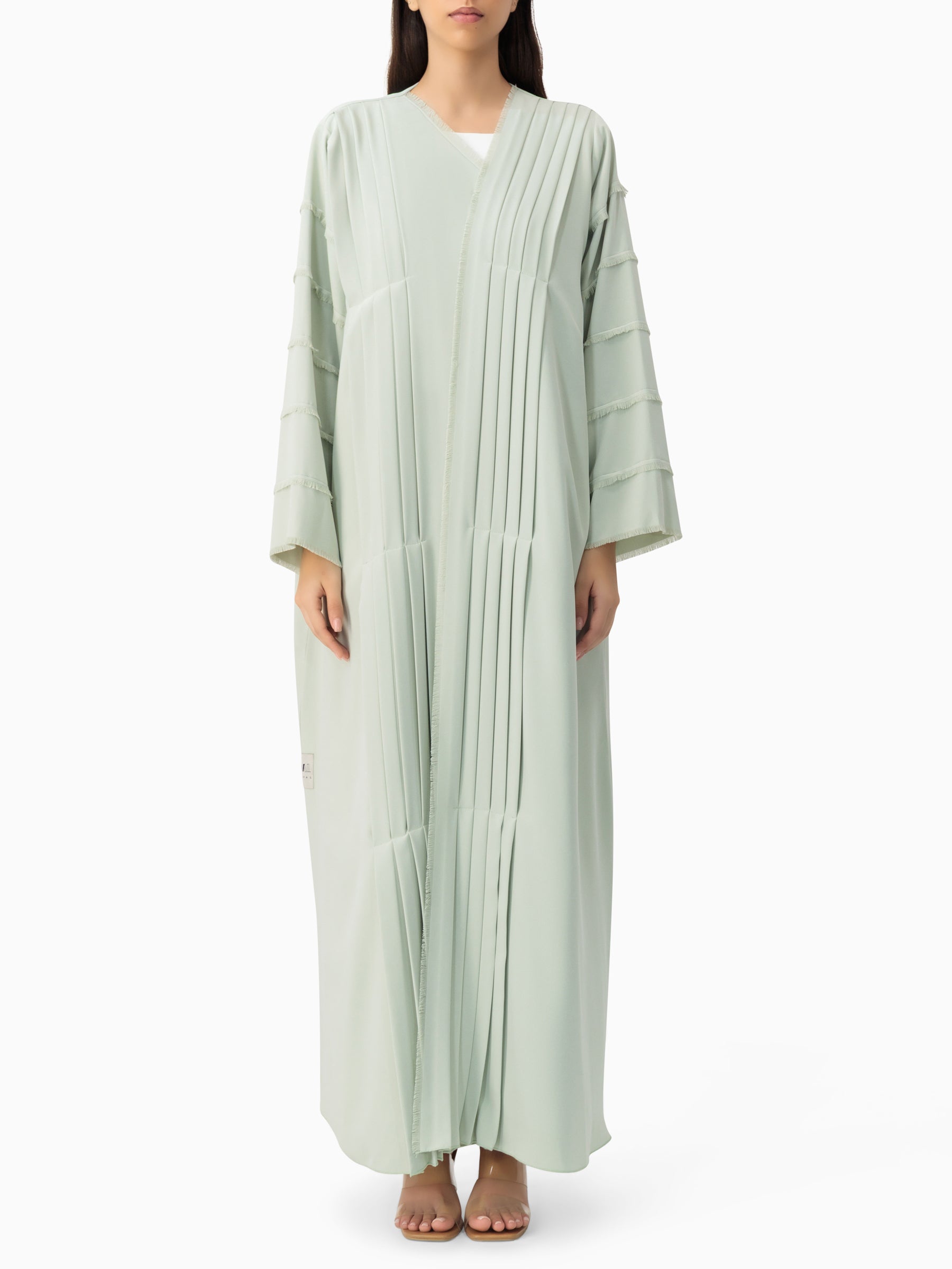 Green Pleated Crepe