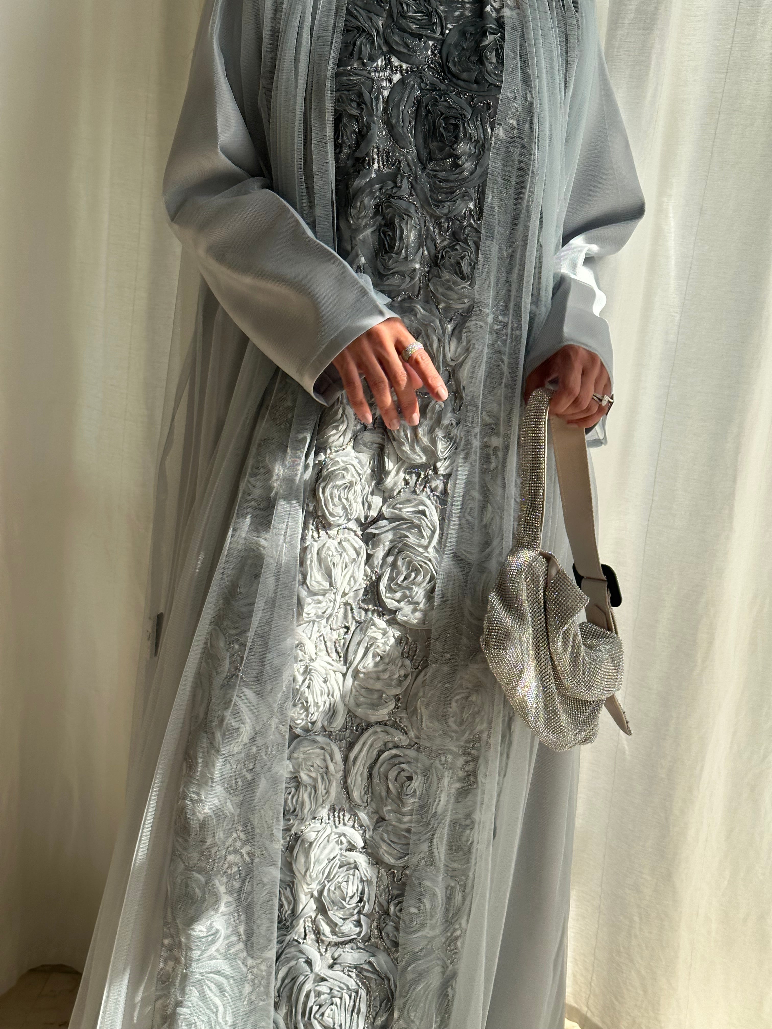 Shadow01 Dress - 3D Flower Set (grey)