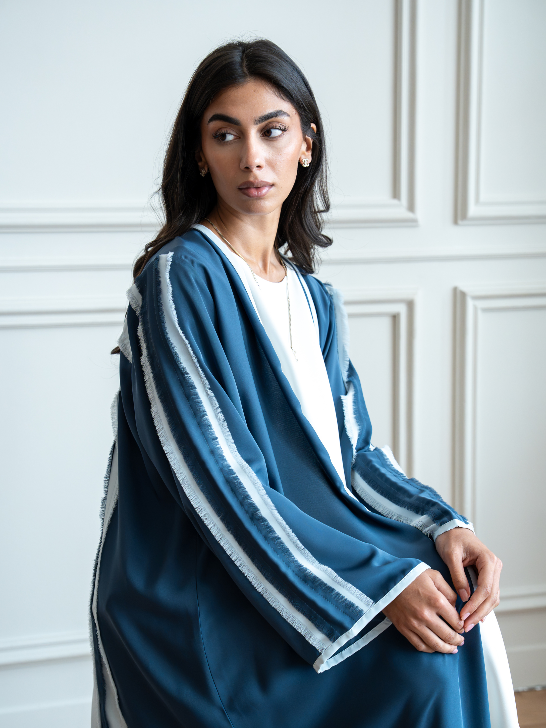 Solenne- Teal Abaya