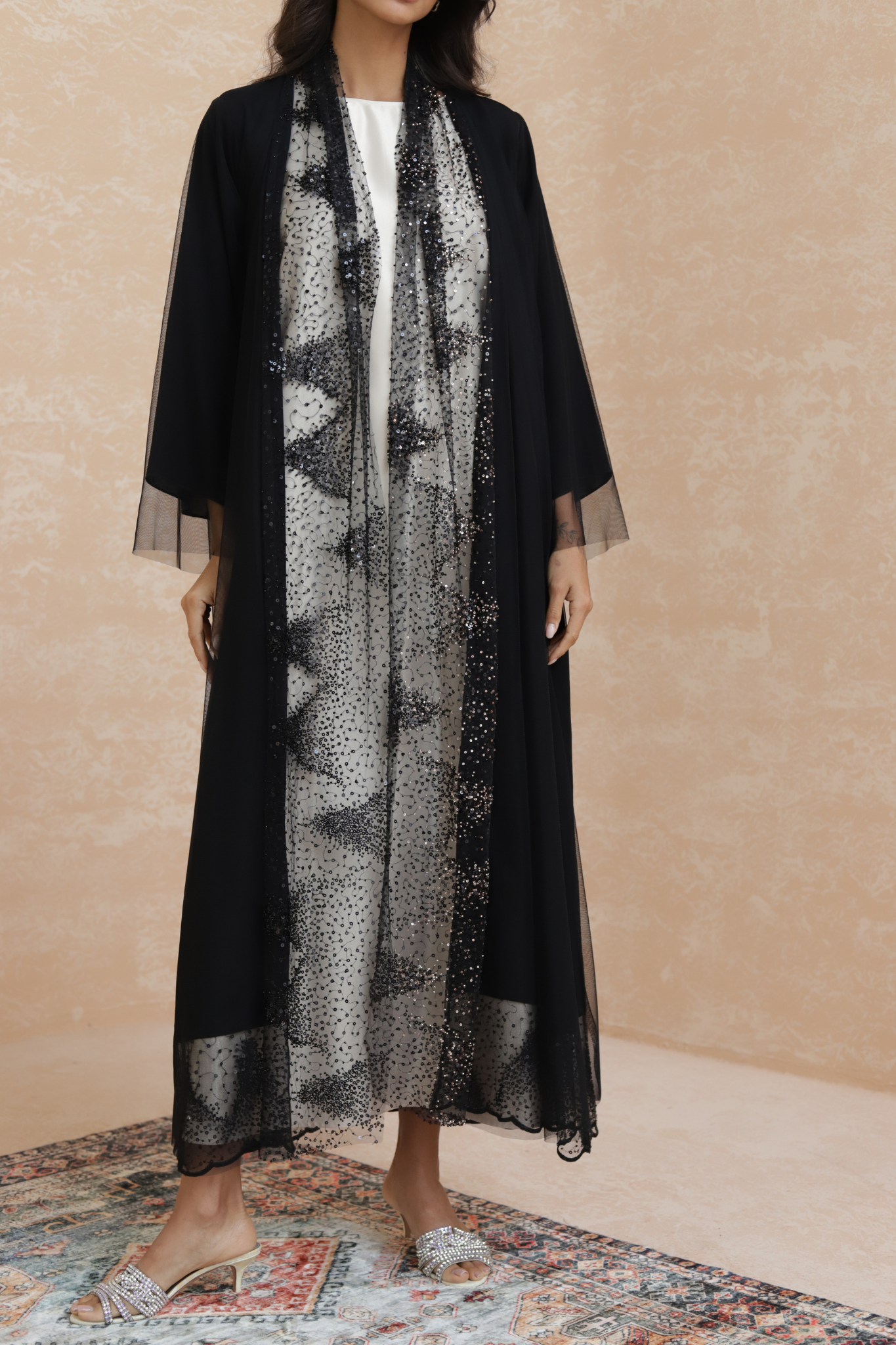 Hala - Black Embroidered Abaya