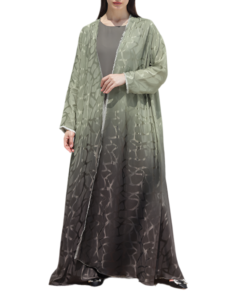 Green Ombré Abaya