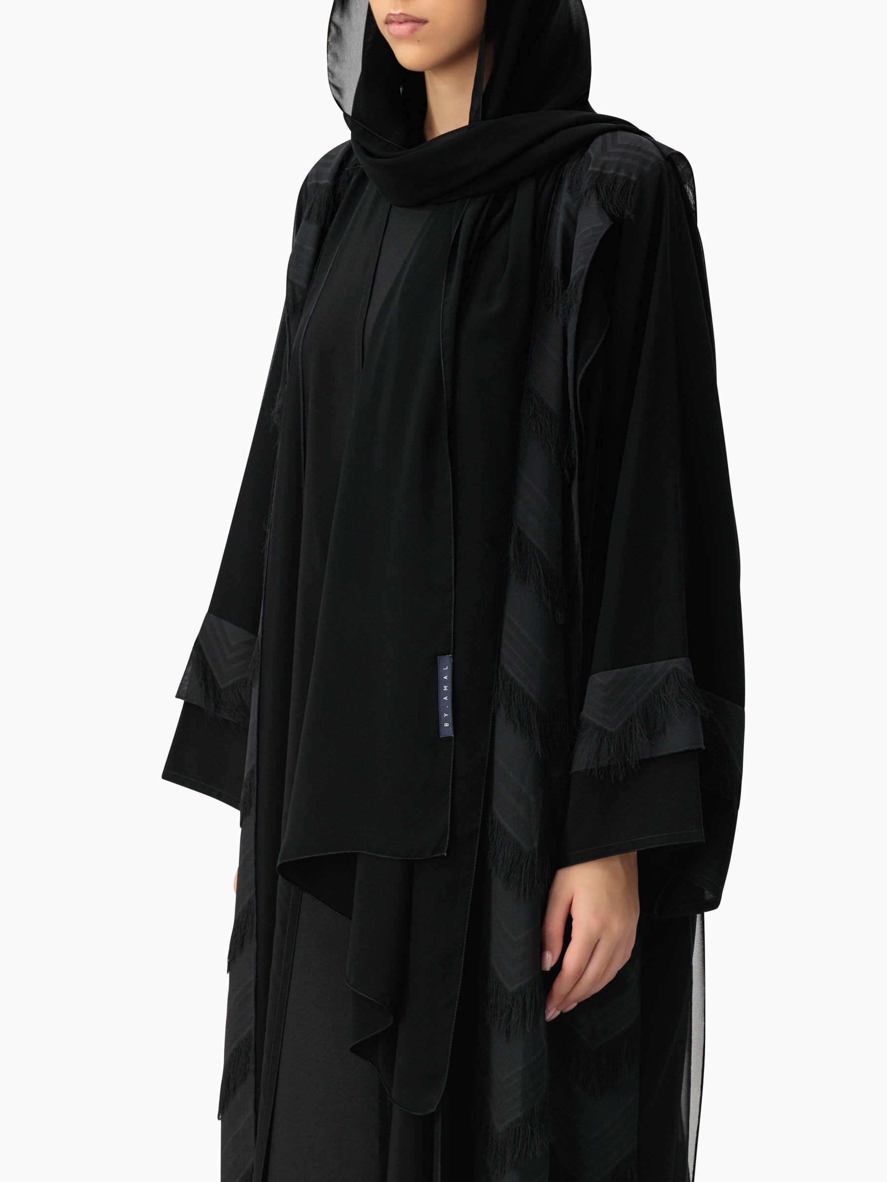 Black Rish Layers Abaya
