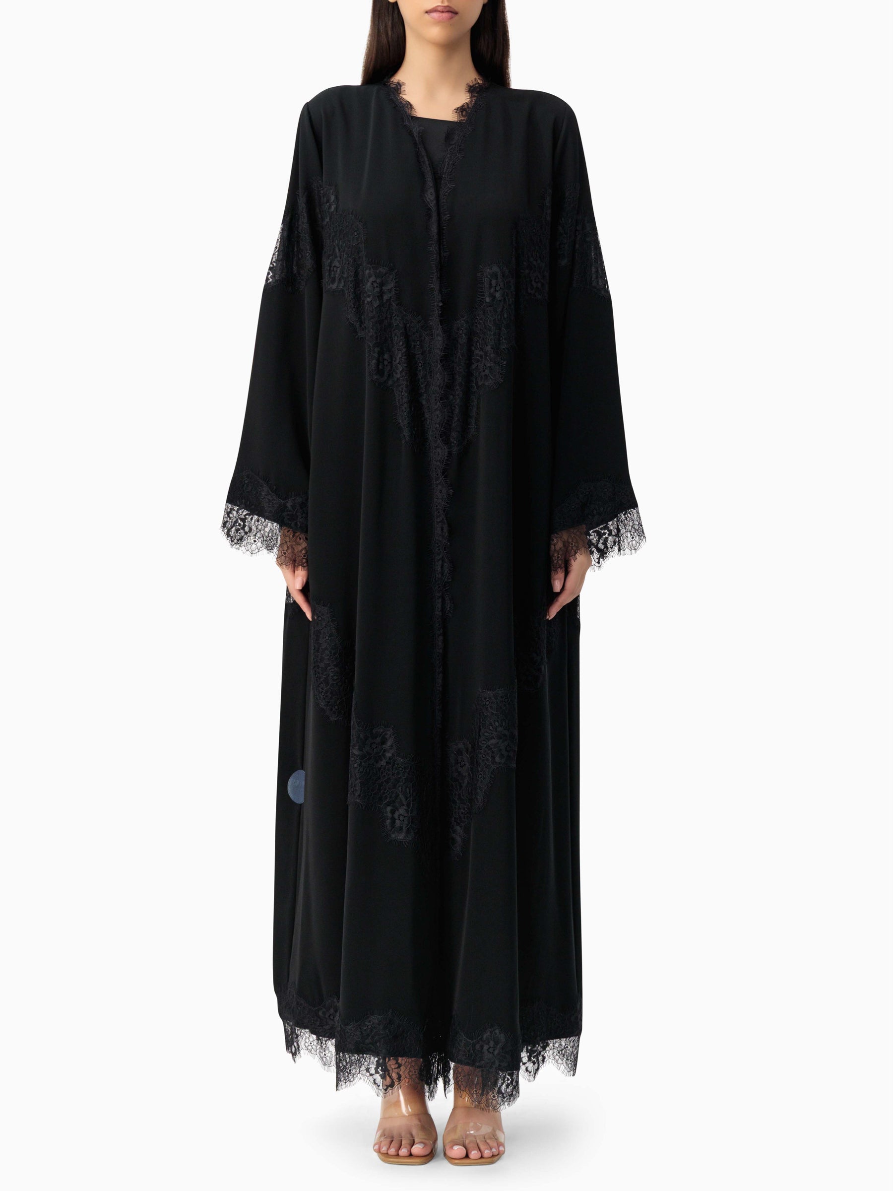 Grace - Lines of Dantel (Black Abaya)