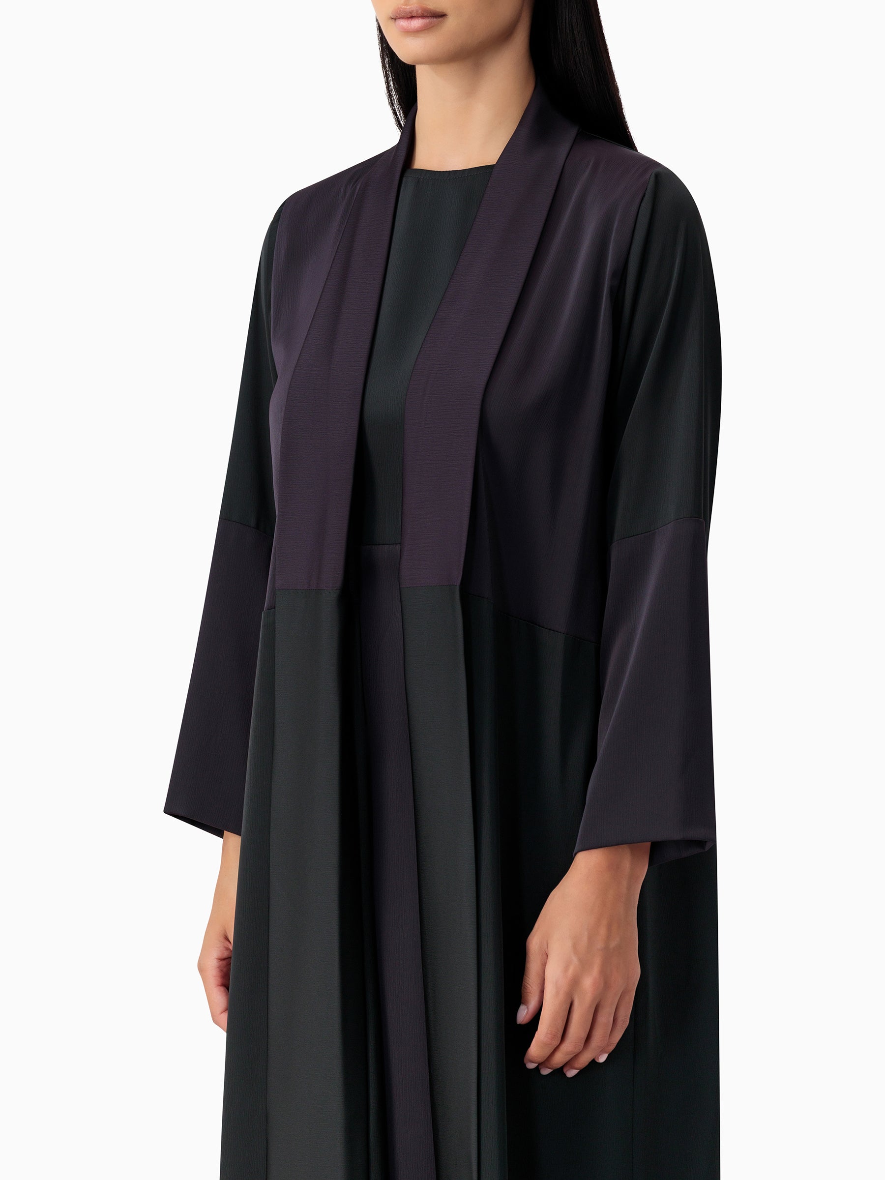Blocks - Black / Purple Abaya
