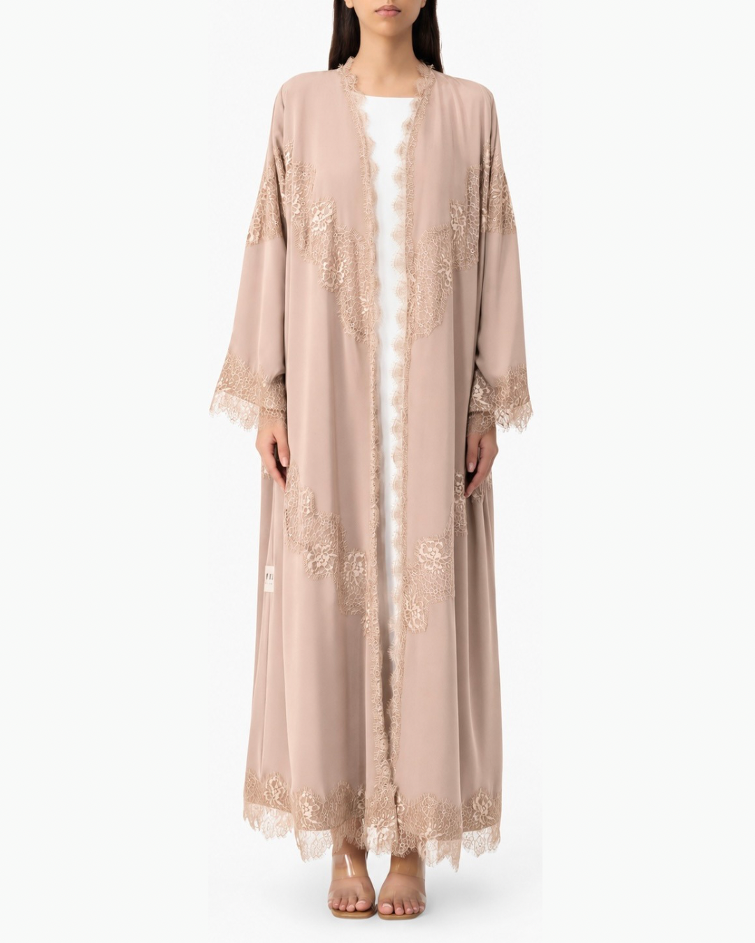 Grace - Lines of Dantel (Beige Abaya)