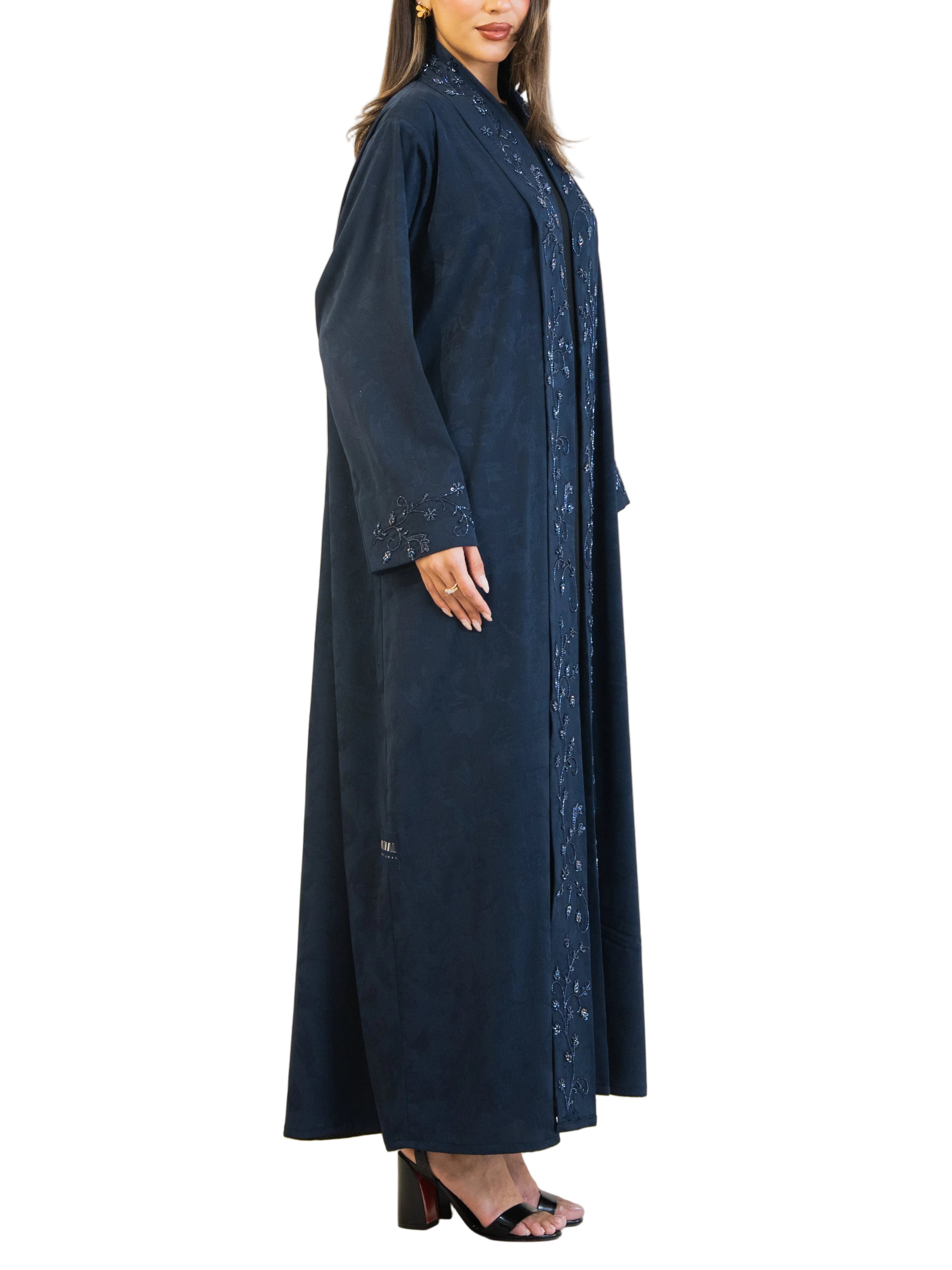 Petaline - Navy Blue Abaya