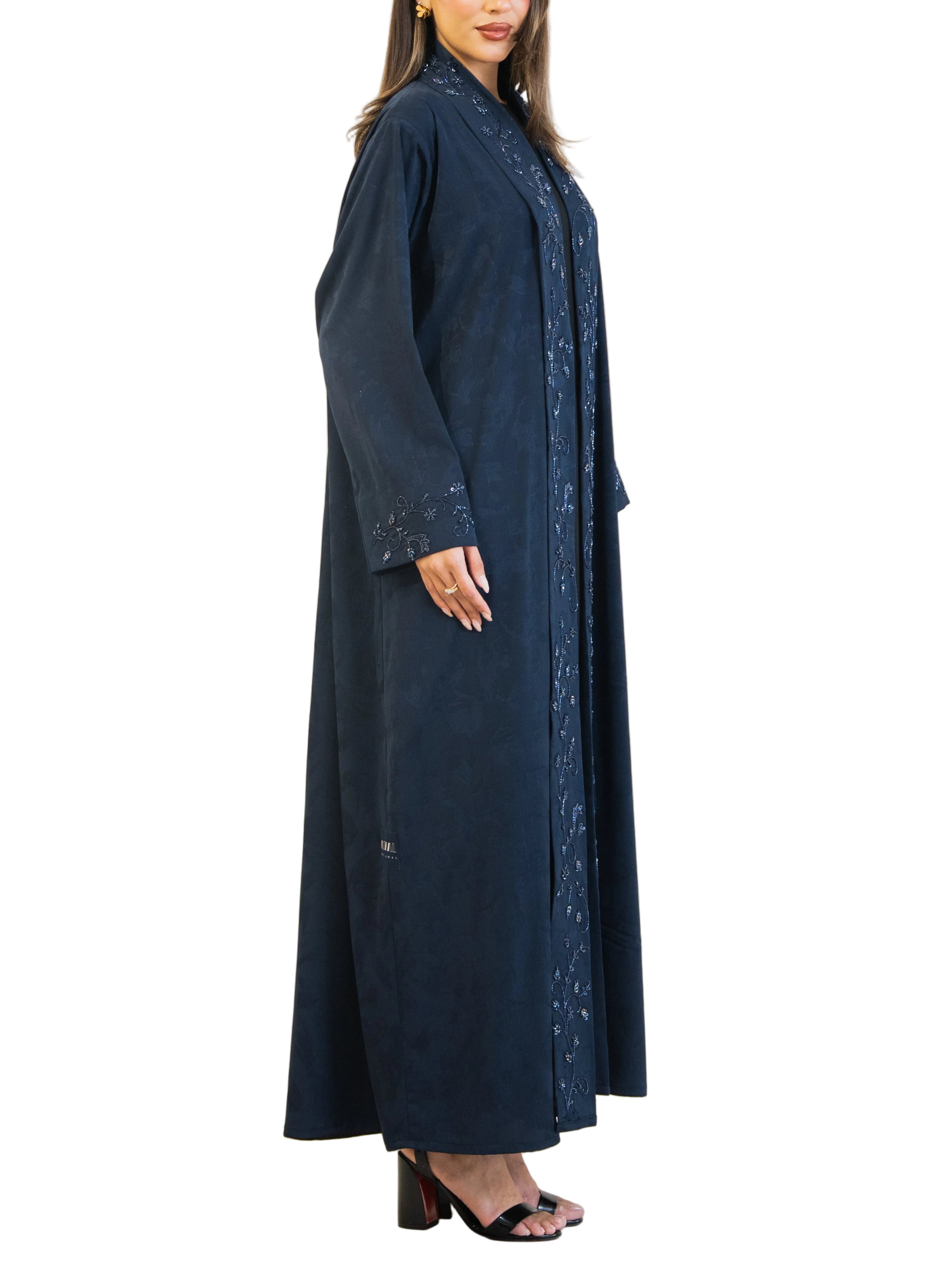 Petaline - Navy Blue Abaya