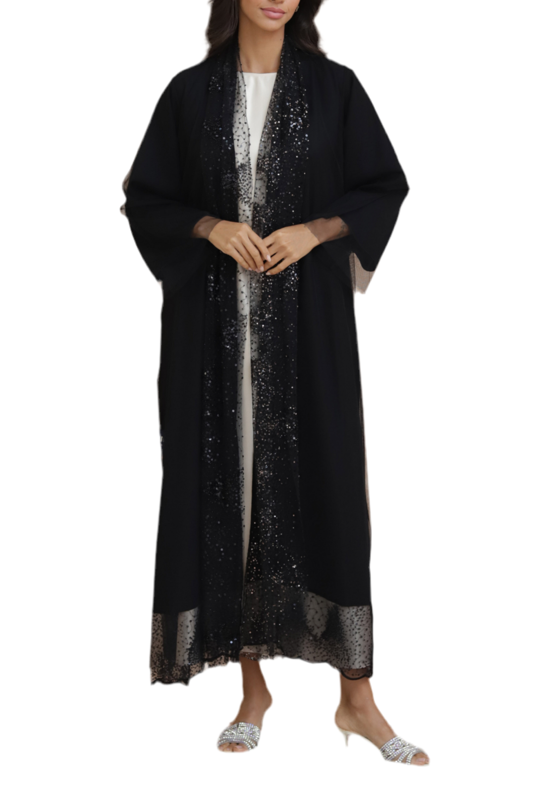 Hala - Black Embroidered Abaya