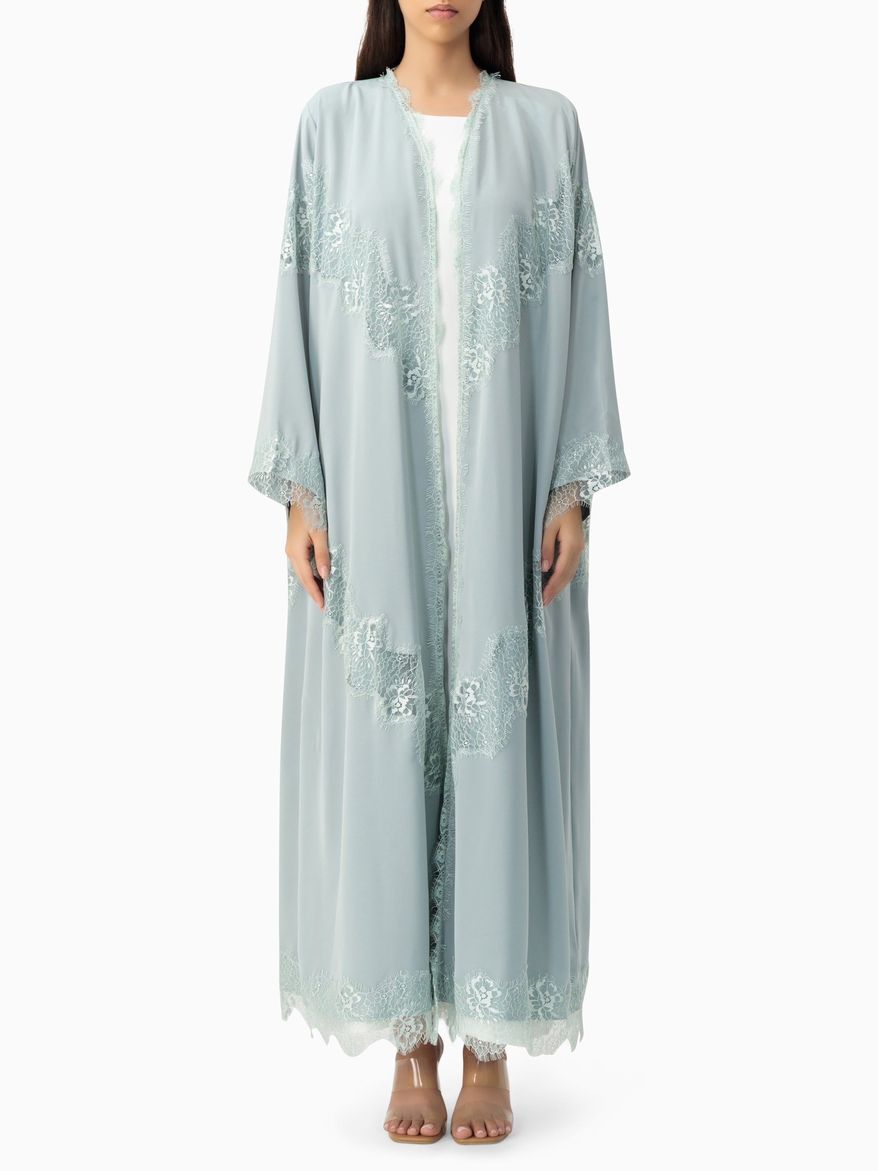 Grace - Lines of Dantel (Sky Blue Abaya)