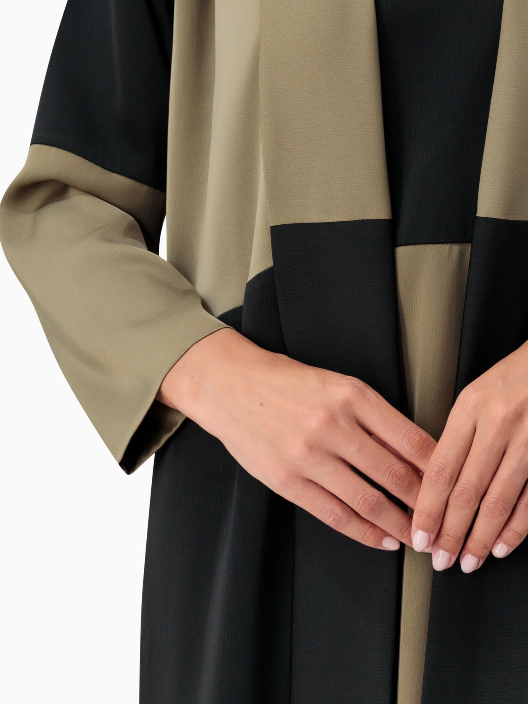 Blocks - Black / Taupe Abaya
