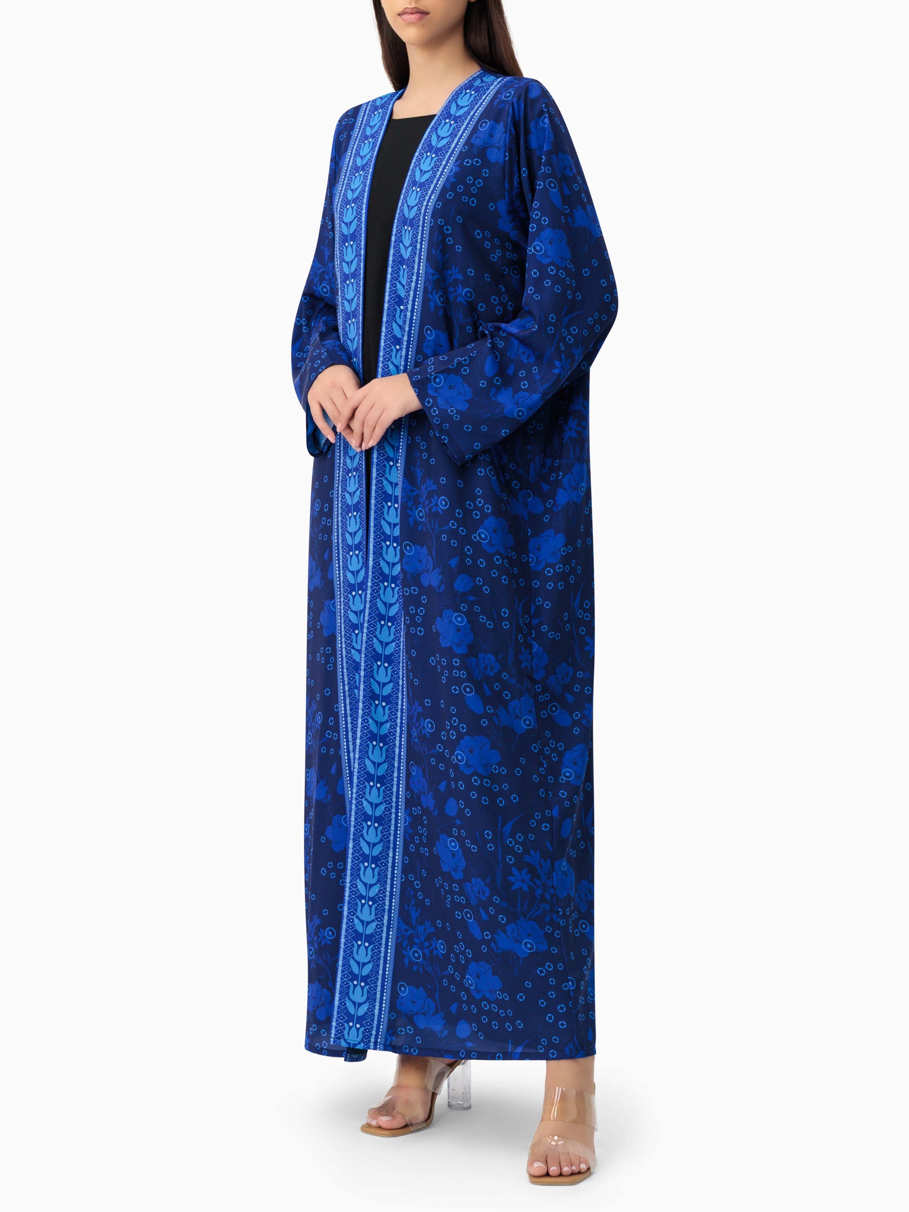 BRX print - Blue Abaya