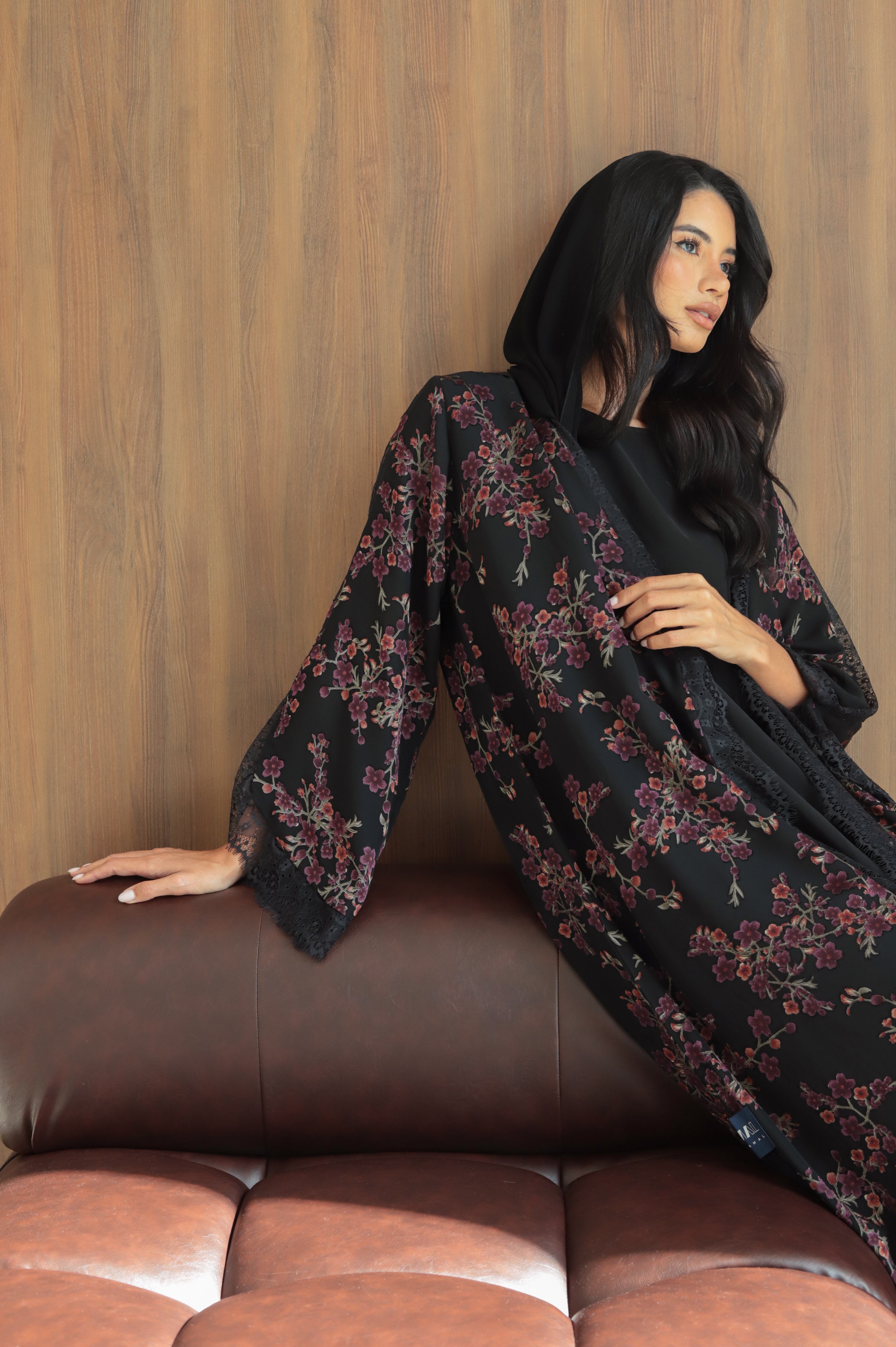 Cherry Blossom (Black Abaya)