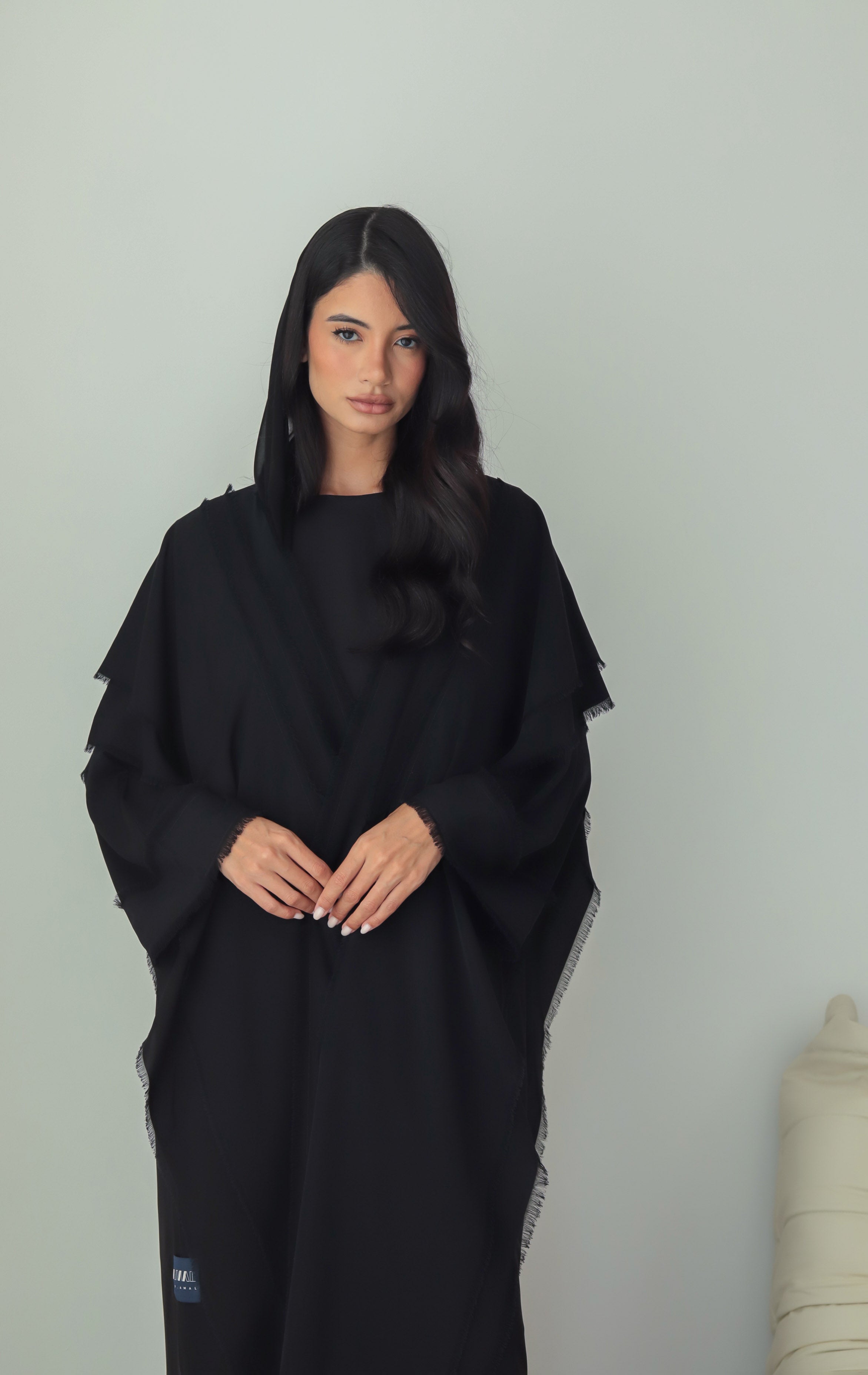 Fringe Layers (black Abaya )