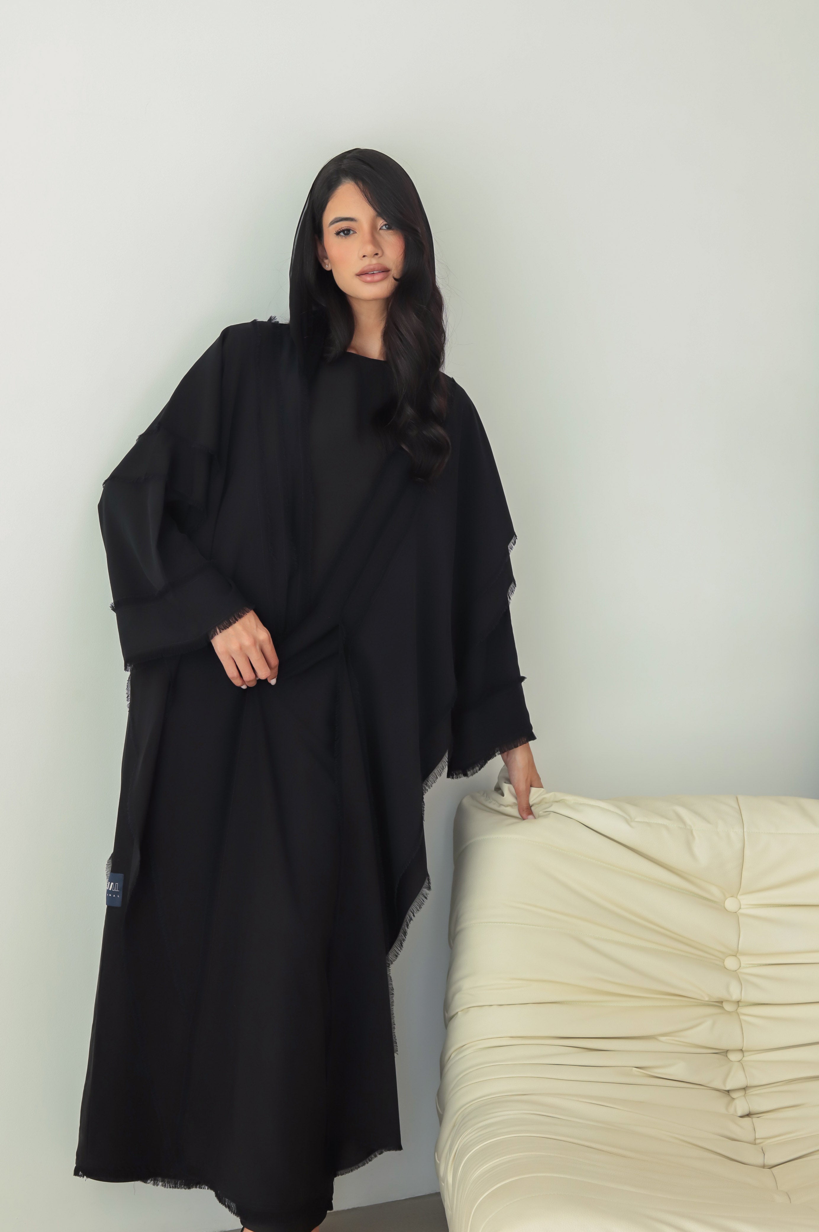 Fringe Layers (black Abaya )