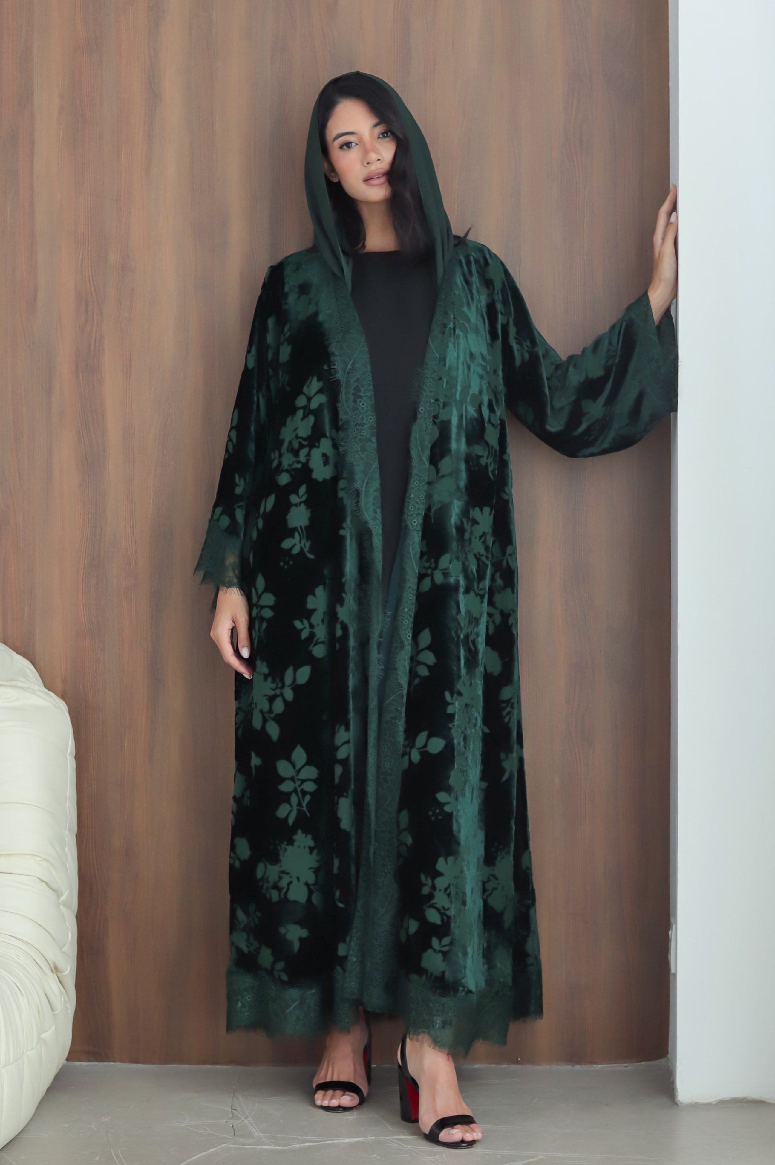 Velvet - Garden Green Abaya