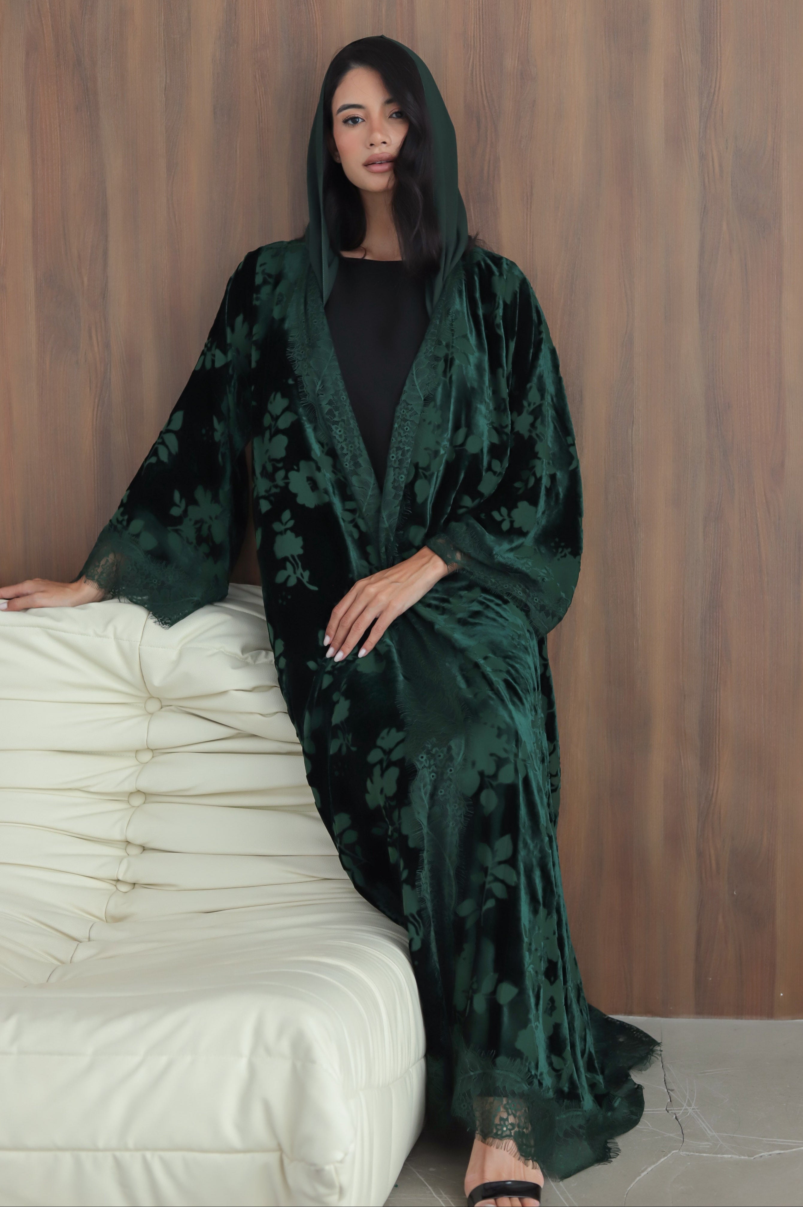Velvet - Garden Green Abaya