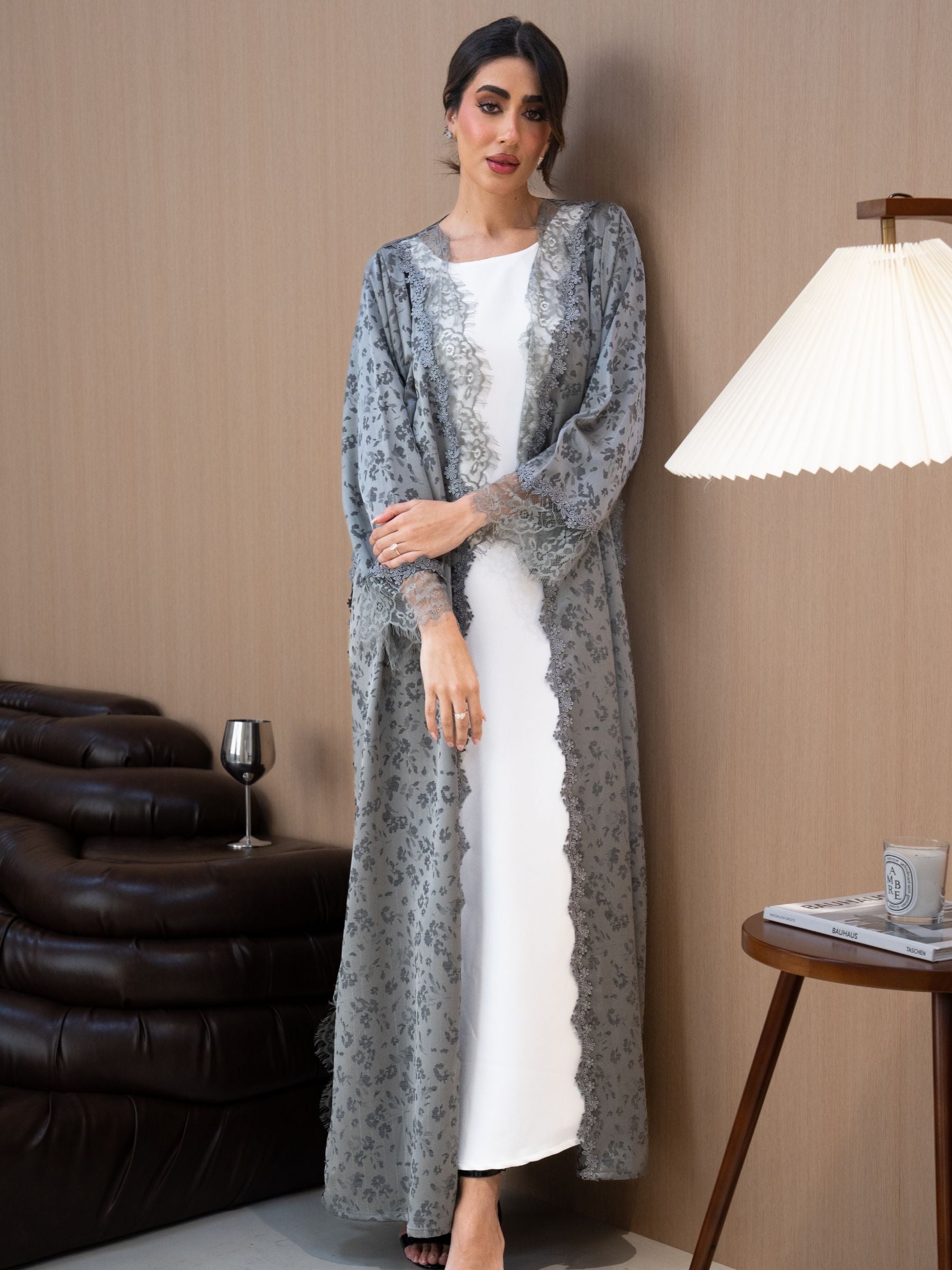 Roselle (Grey Abaya )