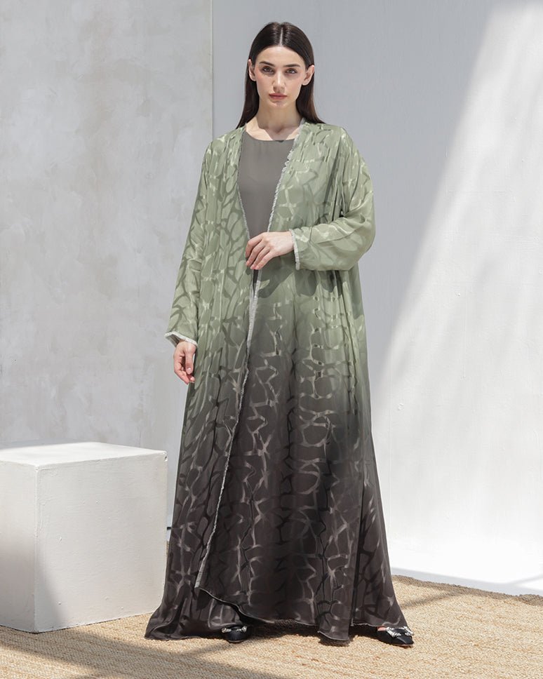 Green Ombré Abaya