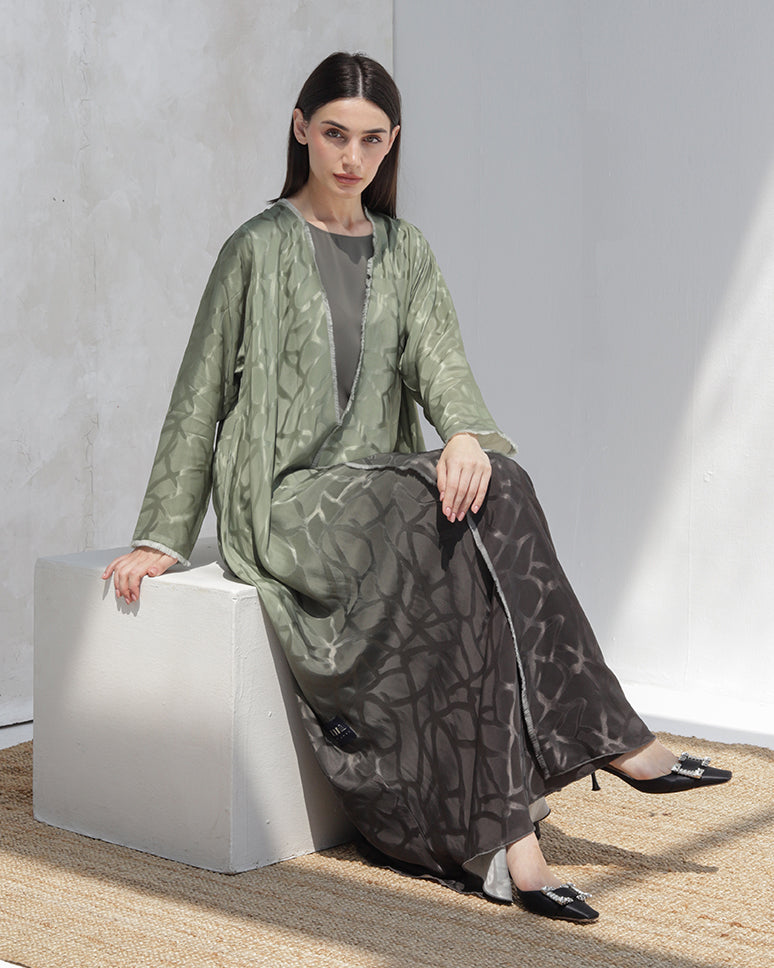 Green Ombré Abaya