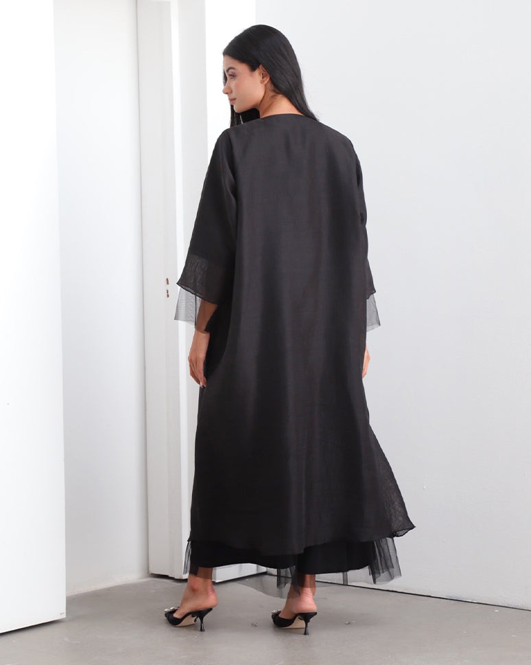 Solid06 -  Special Korean Organza layer abaya
